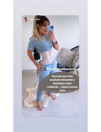 CINTURITA TECIDO DUPLO COM 28 BARBATANAS C/ ZIPER